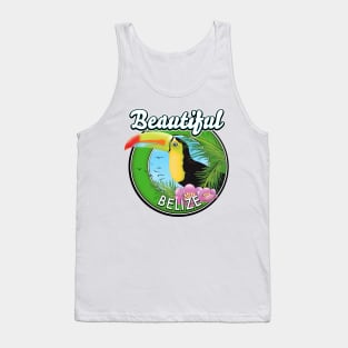 Beautiful Belize retro toucan logo Tank Top